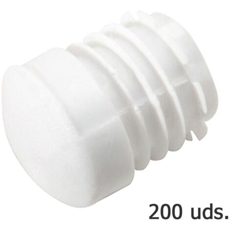 Contera Plastico Redonda Interior Blanca Para Tubo Exterior Ø 25 mm. Bolsa 200 Unidades