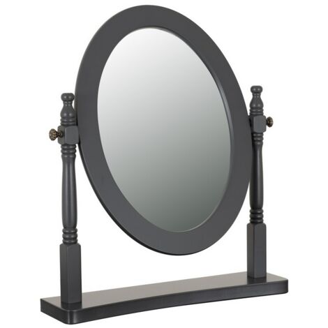 Contessa Dressing Table Mirror - L12 x W48 x H57 cm - Grey