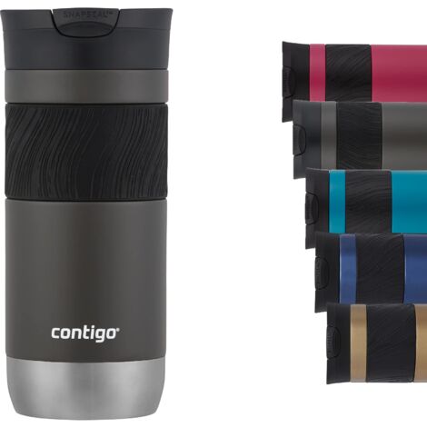 Contigo Byron 2.0 mug termico, in acciaio inox, chiusura SNAPSEAL, tazza caffè da viaggio, tenuta stagna 100%, coperchio lavabile in lavastoviglie, senza BPA, tiene il caldo fino a 6 ore, 470 ml