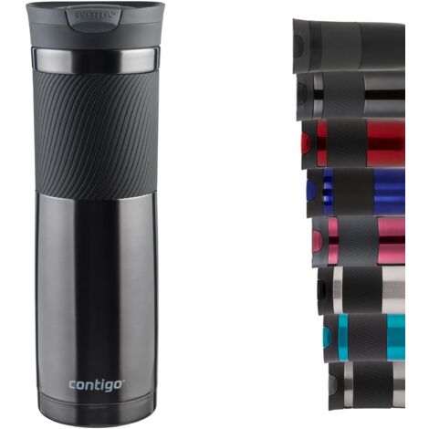 Contigo Tazza Termica Byron Snapseal, 590ml, Tazza Caffè da Viaggio in Acciaio Inossidabile, Contenitore Termico a Tenuta Stagna, con Coperchio Privo di BPA, Nero(Black)