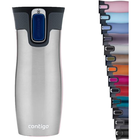 Contigo Tazza Termica West Loop Autoseal, Tazza Caffè da Viaggio in Acciaio Inossidabile, Contenitore Termico a Tenuta Stagna, con Coperchio Privo di BPA, 470ml, Grigio (Stainless Steel)
