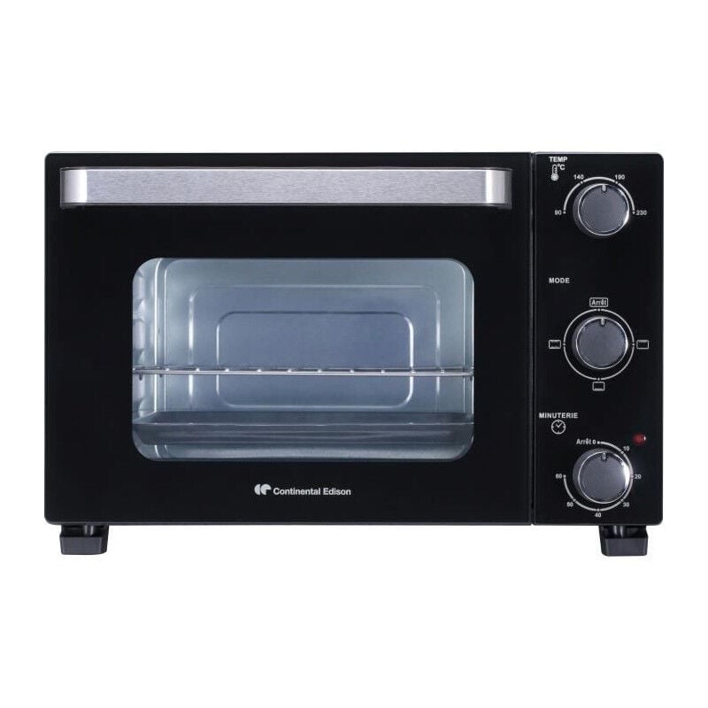 Continental Edison - CEMF22B - Minifour electrique 22L noir - 1300W - Rotissoire, Convection naturelle