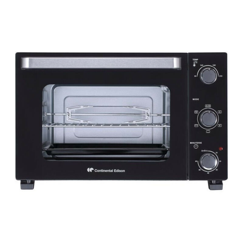 Continental Edison - CEMF35B4 - Minifour electrique 35L noir - 1500W - Rotissoire, Convection naturelle