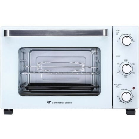 CONTINENTAL EDISON CEMF35W - Minifour electrique 35L blanc  - 1500W - Rotissoire, Convection naturelle