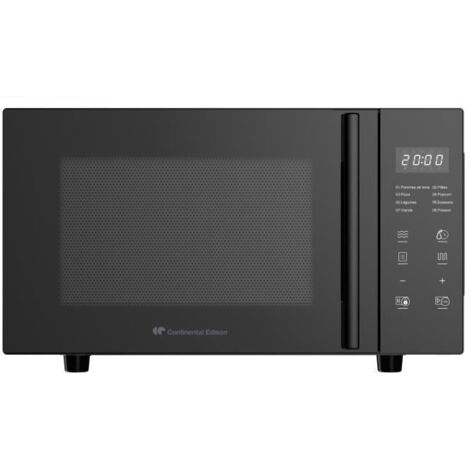 Continental Edison – Micro-ondes à poser 23L – CEMO23FB – 1280W – Grill 1000W – Dimensions L49,2xH29,7xP34,8 cm – Cavité plate pour cuisson homogène