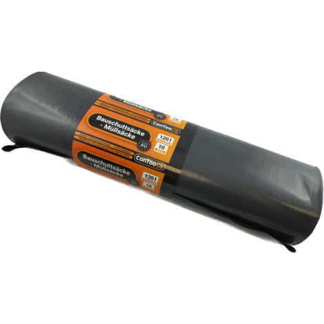 CONTOO Bauschuttsack 120L Entsorgungsack Extra stark 97µm Schwerlast Müllsack 10St.