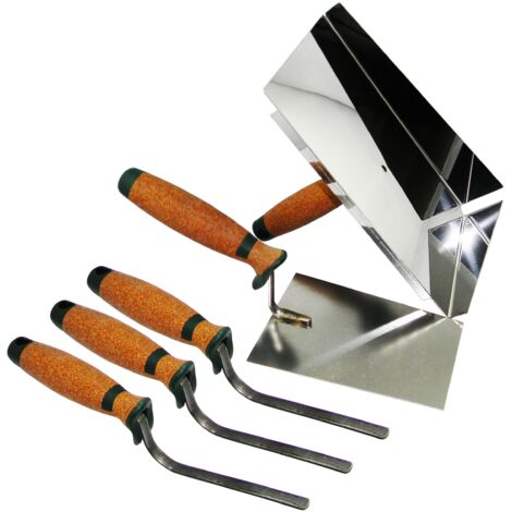 CONTOO Fugblech Edelstahl 245x155mm + Trapezkelle + Fugenkelle 6,10,12mm KORKGRIFF CT04