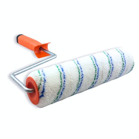 CONTOO SET Farbroller Ersatzwalze Mikrofaser Streichroller 25cm + Click Bügel für Farbroller CT01