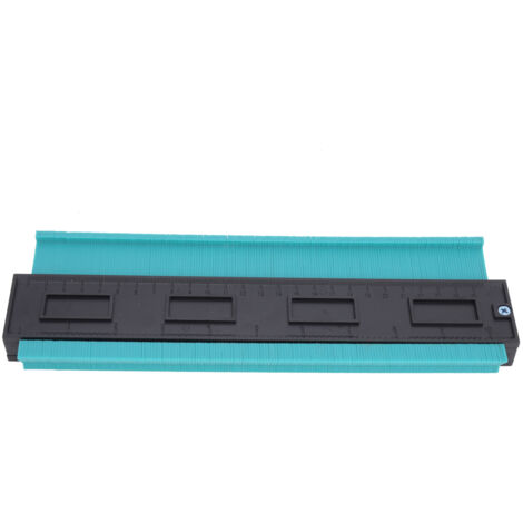 [Contour Gauge] [Mesureur de Contour Multifonction] [ABS Plastic] [Serti Vert, 28cm] Règle pour Profils Irréguliers, Outil de Mesure Menuiserie