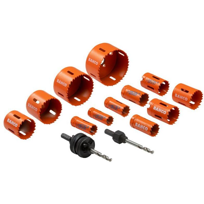 Bahco 3834-PROMO-122 Plumber's Bi-Metal Holesaw Set, 14 Piece BAH3834122PB