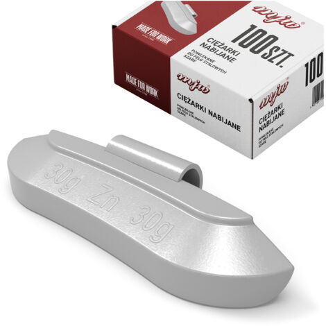 Contrapesos adhesivos de zinc para llantas de acero, 30 g, 100 unidades, para equilibrado de ruedas.