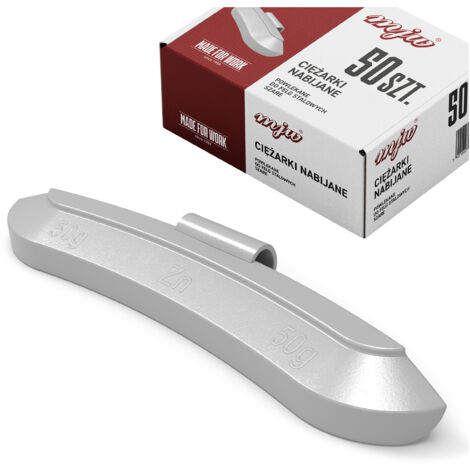 Contrapesos adhesivos de zinc para llantas de acero, 50 g, 50 unidades, para equilibrado de ruedas.