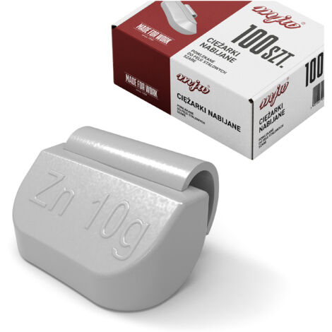 Contrapesos adhesivos de zinc para llantas de acero, peso estándar de 10 g, 100 unidades.