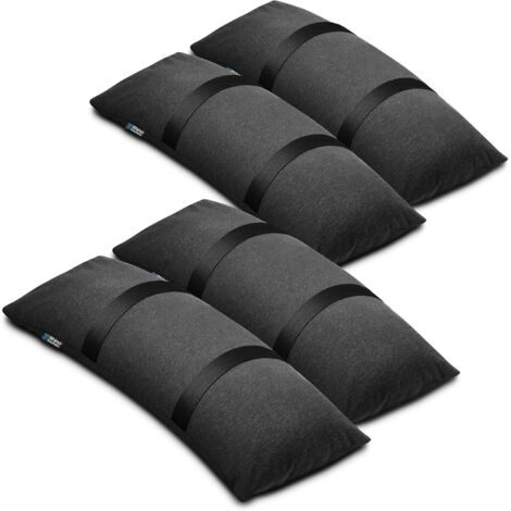 Contrapesos para bases de sombrillas, paquete de 4 unidades: se pueden rellenar con sacos de arena, adecuados para bases de sombrillas y soportes de terrazas.