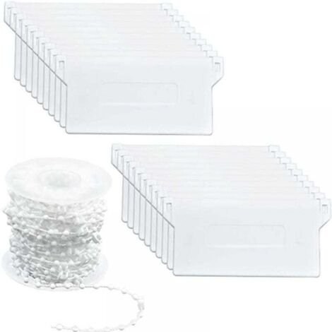 Contrapesos verticales para toldo, varillas inferiores, 20 piezas, 89 mm (3,5) x 10 m, kit de reparación de toldos, color blanco