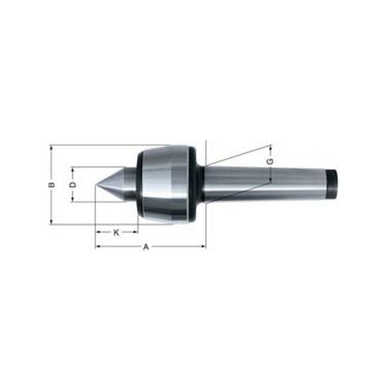 

Punta giratoria n° 600, Tamaño : 10, MK 5, A 106,0 mm, B : 58 mm, D : 30 mm, G : 44,399 mm, K : 34 mm