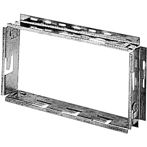 Contre cadre de montage F4 en acier galvanisé pour grille murale 200x100 mm ALDES 11053761