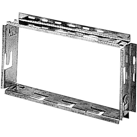 Contre cadre de montage F4 en acier galvanisé pour grille murale 200x100 mm ALDES 11053761