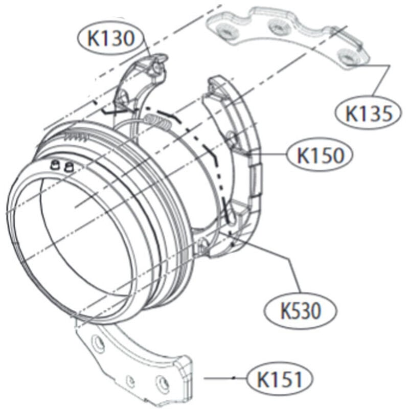 LG - Contre-poids gauche (Repère K130)