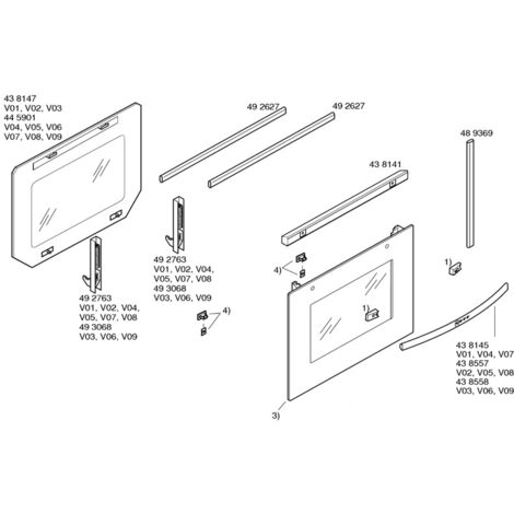 CONTRE PORTE VITRE INTERIEURE 438147 POUR FOUR NEFF - 00445901