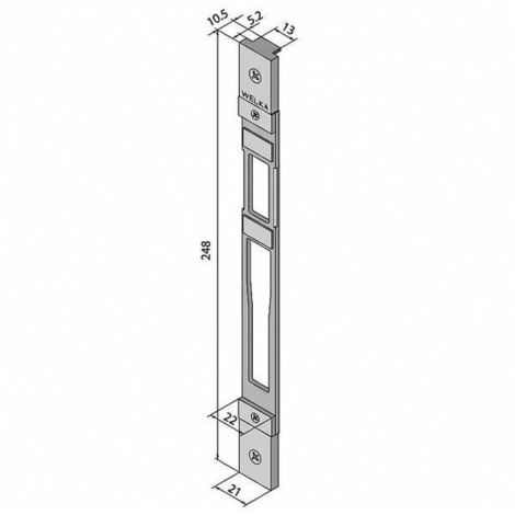 Contreplaqué réglable en inox 860.02.10.0 Welka