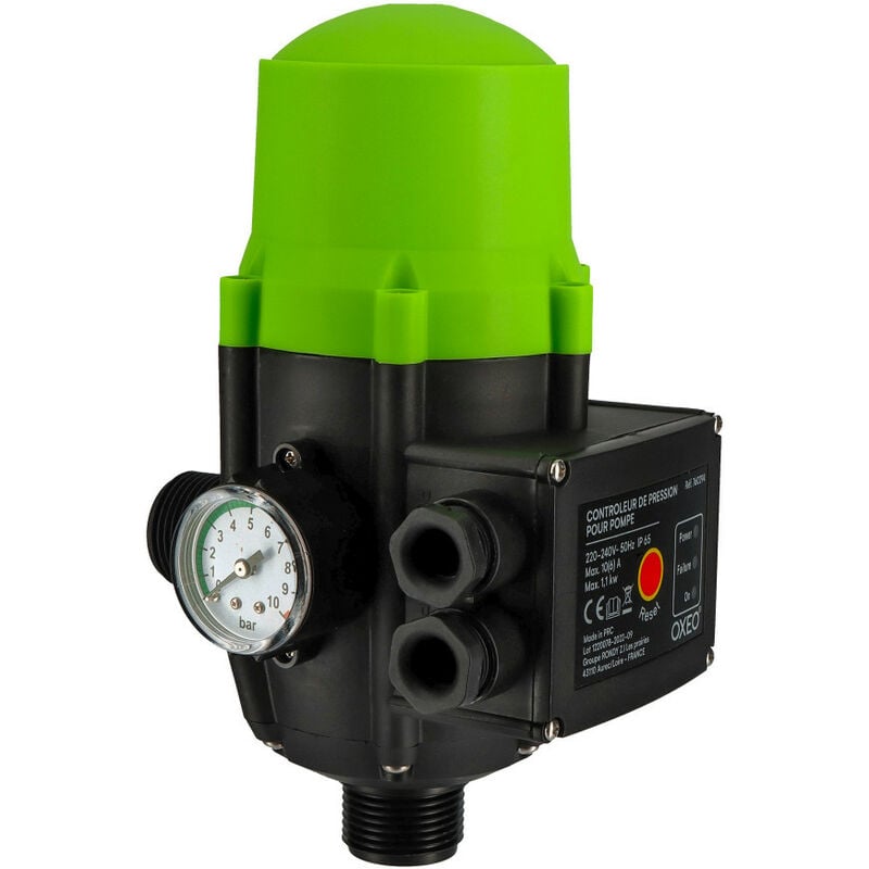 Oxeo - Contrôleur de pression pour pompe - Pressostat - Régulateur automatique de pression 10 bars