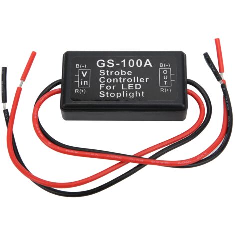 Contrleur stroboscopique de feux stop, Module de commande de Flash LED en plastique GS-100A 12-24VDC