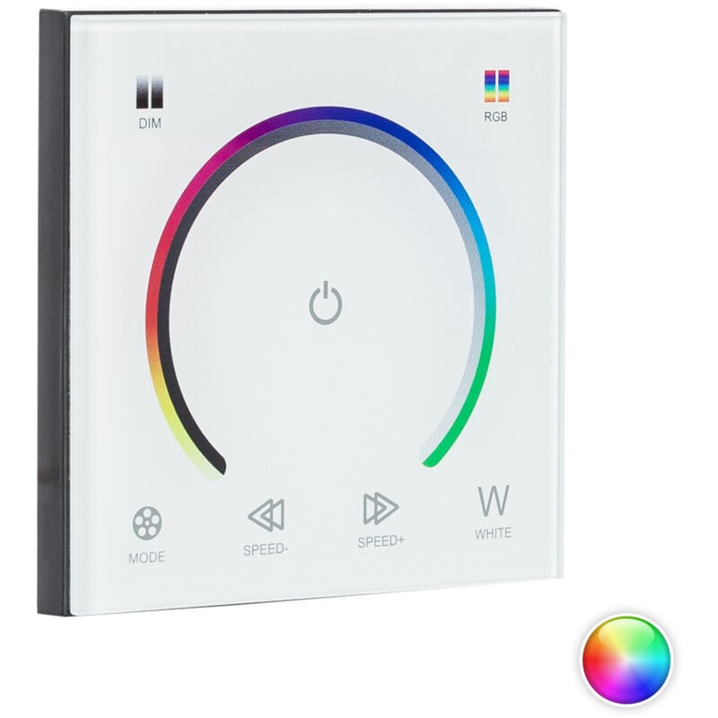 Ledkia - Contrôleur Variateur mural tactile pour RubanLED rgb 12/24V dc rgb