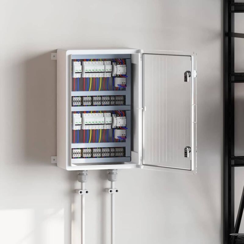 Control Cabinet Grey 40 x 20 x 60 cm abs Plastic Vidaxl