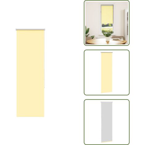 Control de luz - vidaXL Estor Enrollable Opaco Amarillo 45x175 cm Tela Ancho 40,7 cm - Persiana para ventana