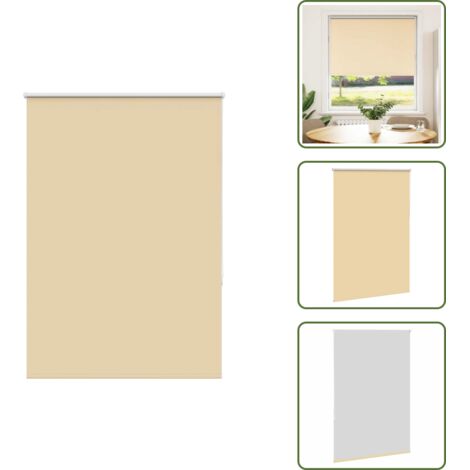 Control de luz - vidaXL Estor Enrollable Opaco Beige 115x150 cm Tela Ancho 110,7 cm - Persiana para ventana