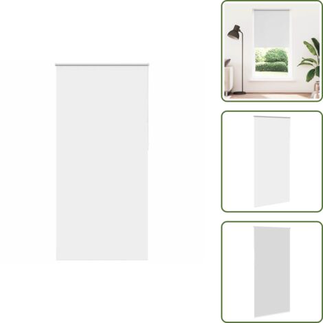 Control de luz - vidaXL Estor Enrollable Opaco Blanco 110x210 cm Tela Ancho 105,7 cm - Persiana para ventana
