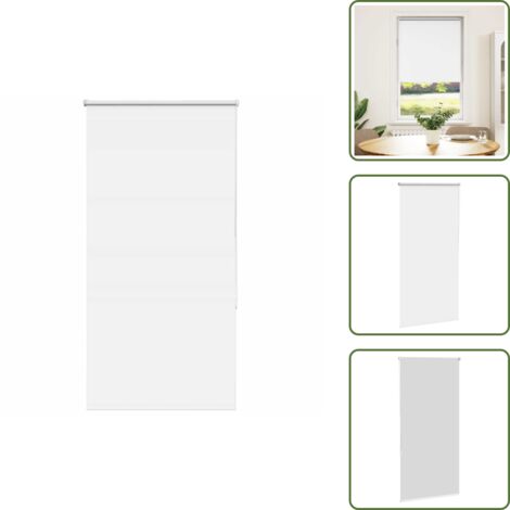 Control de luz - vidaXL Estor Enrollable Opaco Blanco 70x130 cm Tela Ancho 65,7 cm - Persiana para ventana
