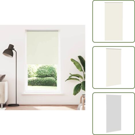 Control de luz - vidaXL Estor Enrollable Opaco Blanco Roto 110x230cm Tela Ancho 105,7cm - Persiana para ventana