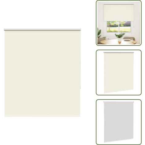 Control de luz - vidaXL Estor Enrollable Opaco Blanco Roto 120x175cm Tela Ancho 116,6cm - Persiana para ventana