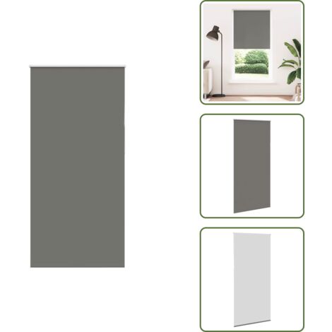 Control de luz - vidaXL Estor Enrollable Opaco gris 100x210 cm Tela Ancho 95,7 cm - Persiana para ventana