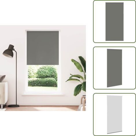 Control de luz - vidaXL Estor Enrollable Opaco gris 110x230 cm Tela Ancho 105,7 cm - Persiana para ventana
