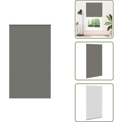 Control de luz - vidaXL Estor Enrollable Opaco gris 135x210 cm Tela Ancho 131,6 cm - Regulación de calor