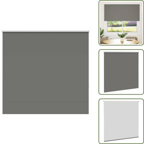 Control de luz - vidaXL Estor Enrollable Opaco gris 150x175 cm Tela Ancho 146,6 cm - Regulación de calor