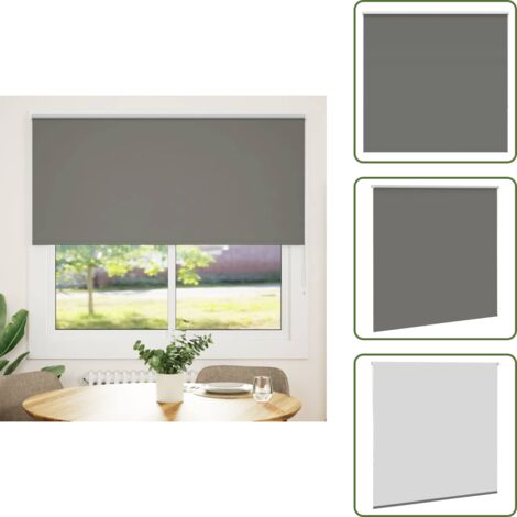 Control de luz - vidaXL Estor Enrollable Opaco gris 165x150 cm Tela Ancho 161,6 cm - Regulación de calor