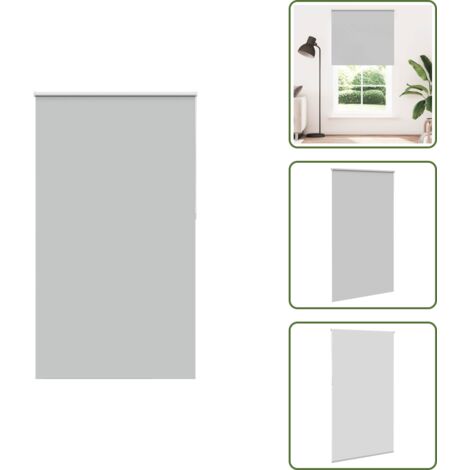 Control de luz - vidaXL Estor Enrollable Opaco gris claro 135x230cm Tela Ancho 131,6cm - Regulación de calor