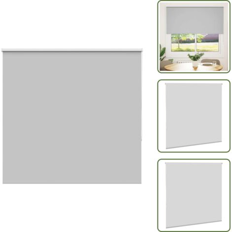 Control de luz - vidaXL Estor Enrollable Opaco gris claro 150x175 cm Tela Ancho 146,6cm - Persiana para ventana