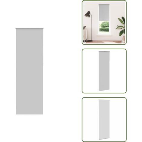 Control de luz - vidaXL Estor Enrollable Opaco gris claro 75x230 cm Tela Ancho 70,7 cm - Persiana para ventana