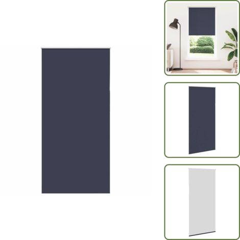 Control de luz - vidaXL Estor Enrollable Opaco marino 115x210 cm Tela Ancho 110,7 cm - Persiana para ventana