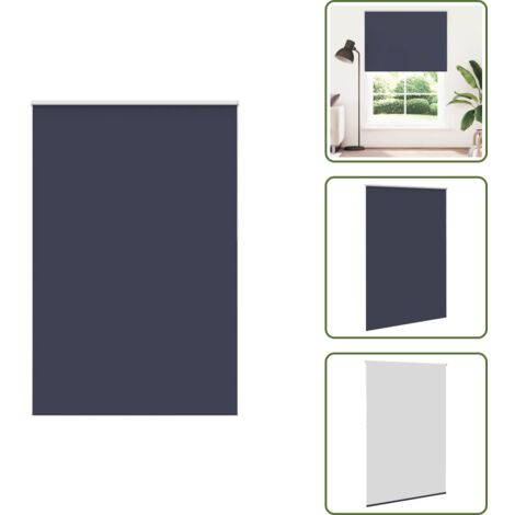 Control de luz - vidaXL Estor Enrollable Opaco marino 165x210 cm Tela Ancho 161,6 cm - Persiana para ventana