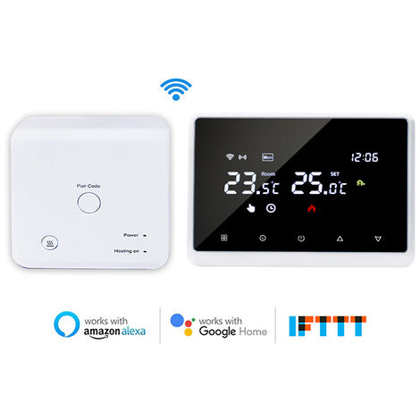 Controleur de temperature de Thermostat intelligent sans fil Tuya RF WiFi  pour le chauffage de l