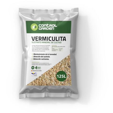CONTROL GARDEN Vermiculita Sustrato Mineral para Plantas 125 L