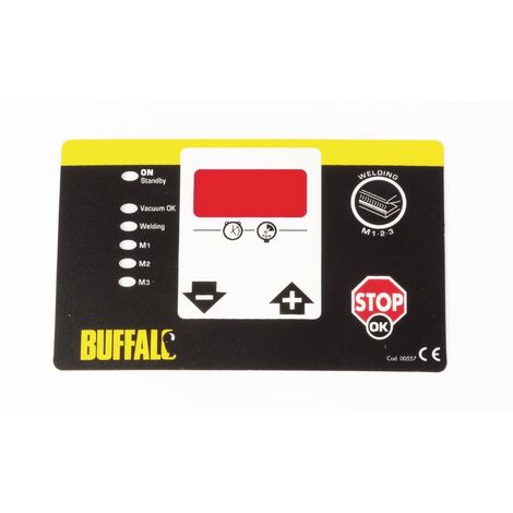 Control Panel Adhesive Label for Buffalo Vac Pack Machine - AG047
