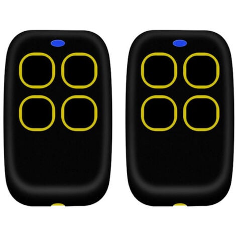 ANDYOU Control remoto de puerta universal 4 en 1, 2 piezas, control remoto multifrecuencia de código rodante universal de 250 a 913 MHz. Versión actualizada del control remoto para portones programables con