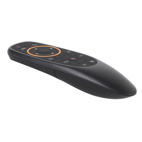 Control remoto inalámbrico G10 de 2,4 GHz con receptor USB y control por voz para Android TV Box, PC y Smart TV (negro)